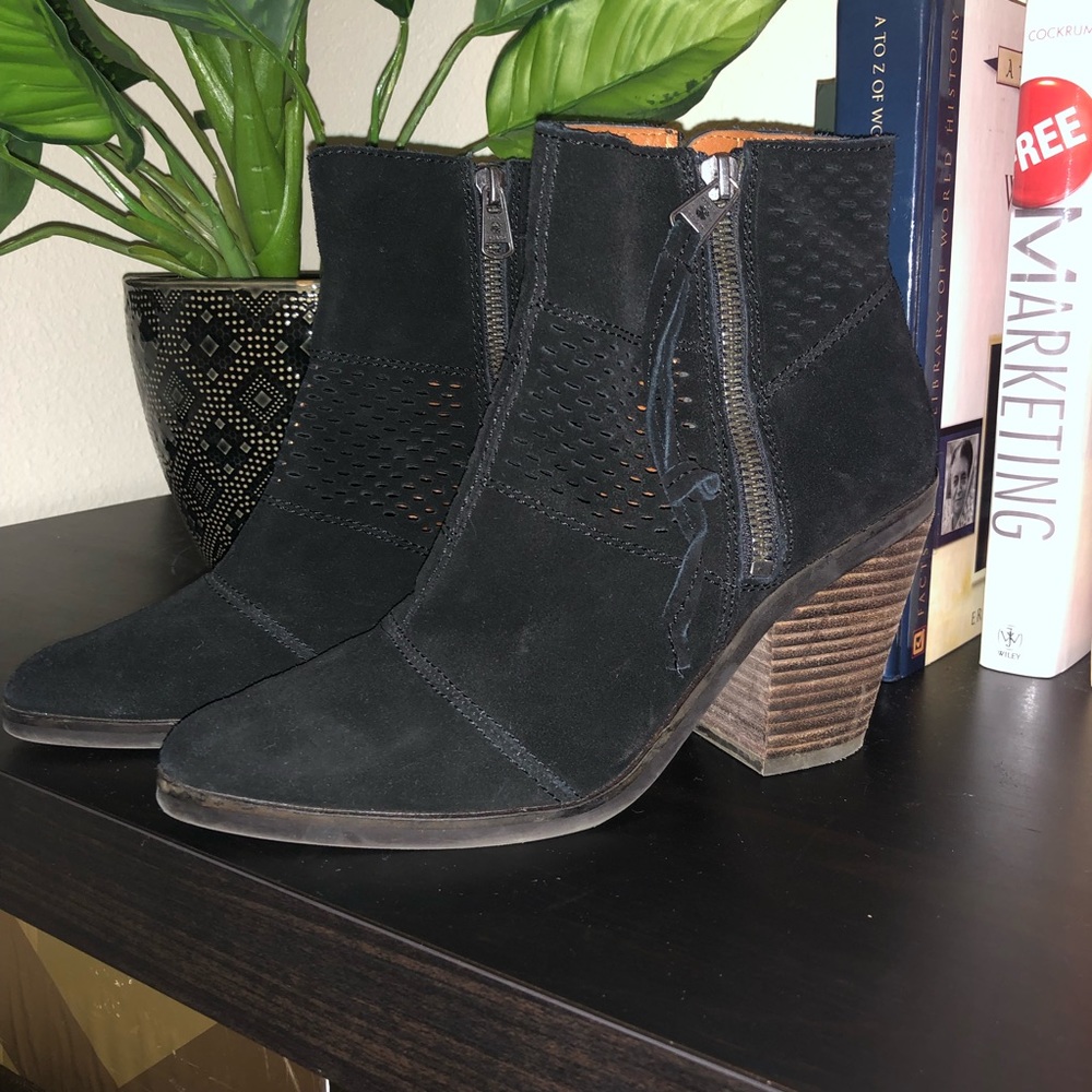 Lucky Brand Black Ramses Suede Bootie